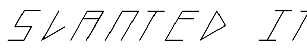 Slanted Italic Shift font preview